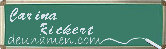 Carina Rickert Visitenkarte